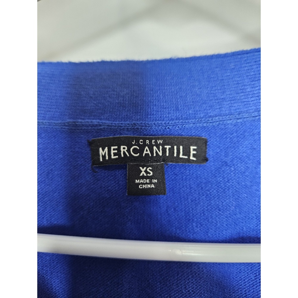J.Crew Mercantile Blue Wool Blend Cardigan Sweater Button Front Women's XS - Picture 3 of 7